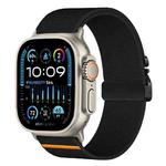 For Apple Watch 42 / 44 / 45 / 46 / 49mm xDfind Parachute Buckle Stretch Nylon Watch Band(Black)