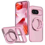 For Google Pixel 9 kalebol MagSafe Metal Ring Holder Phone Case(Pink)