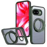 For Google Pixel 9a kalebol MagSafe Metal Ring Holder Phone Case(Green)
