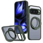 For Google Pixel 10 Pro kalebol MagSafe Metal Ring Holder Phone Case(Green)
