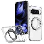 For Google Pixel 10 Pro kalebol MagSafe Metal Ring Holder Phone Case(Transparent)