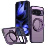 For Google Pixel 10 Pro kalebol MagSafe Metal Ring Holder Phone Case(Dark Purple)