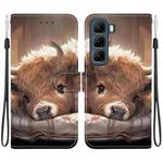 For Infinix Hot 50 4G Crystal Texture Colored Drawing Leather Phone Case(Calf)