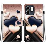 For Infinix Hot 50i / Smart 9 Crystal Texture Colored Drawing Leather Phone Case(Love Heart)