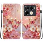 For Infinix Note 40 Pro 4G / 5G / Note 40 Pro+ Crystal Texture Colored Drawing Leather Phone Case(Lantern Butterflies)
