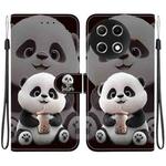 For Tecno Camon 30S / Camon 30S Pro Crystal Texture Colored Drawing Leather Phone Case(Milk Tea Bear)
