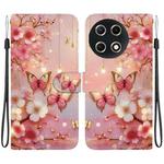 For Tecno Camon 30S / Camon 30S Pro Crystal Texture Colored Drawing Leather Phone Case(Lantern Butterflies)