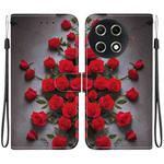 For Tecno Camon 30S / Camon 30S Pro Crystal Texture Colored Drawing Leather Phone Case(Red Roses)