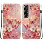 For Tecno Camon 40 Crystal Texture Colored Drawing Leather Phone Case(Lantern Butterflies)
