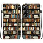 For Tecno Camon 40 Crystal Texture Colored Drawing Leather Phone Case(Bookshelf)
