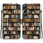 For Tecno Camon 40 Pro Crystal Texture Colored Drawing Leather Phone Case(Bookshelf)