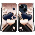 For Tecno Pop 9 4G / Spark Go 1 Crystal Texture Colored Drawing Leather Phone Case(Love Heart)