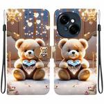 For Tecno Pop 9 4G / Spark Go 1 Crystal Texture Colored Drawing Leather Phone Case(Diamond Bear)