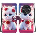 For Tecno Pop 9 5G / Spark 30C 5G Crystal Texture Colored Drawing Leather Phone Case(Rose Cat)