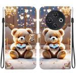 For Tecno Pop 9 5G / Spark 30C 5G Crystal Texture Colored Drawing Leather Phone Case(Diamond Bear)