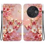 For Tecno Pop 9 5G / Spark 30C 5G Crystal Texture Colored Drawing Leather Phone Case(Lantern Butterflies)