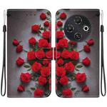 For Tecno Pop 9 5G / Spark 30C 5G Crystal Texture Colored Drawing Leather Phone Case(Red Roses)