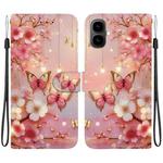 For Tecno Pop 10 / Spark Go 2 4G Crystal Texture Colored Drawing Leather Phone Case(Lantern Butterflies)