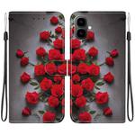For Tecno Pop 10 / Spark Go 2 4G Crystal Texture Colored Drawing Leather Phone Case(Red Roses)