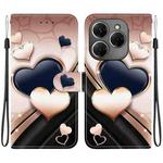 For Tecno Spark 20 Pro 4G Crystal Texture Colored Drawing Leather Phone Case(Love Heart)