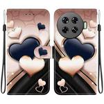 For Tecno Spark 20 Pro+ Crystal Texture Colored Drawing Leather Phone Case(Love Heart)