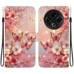 For Tecno Spark 30 4G Crystal Texture Colored Drawing Leather Phone Case(Lantern Butterflies)