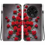 For Tecno Spark 30 4G Crystal Texture Colored Drawing Leather Phone Case(Red Roses)