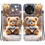 For Tecno Spark 30 Pro Crystal Texture Colored Drawing Leather Phone Case(Diamond Bear)