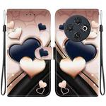 For Tecno Spark 30C 4G Crystal Texture Colored Drawing Leather Phone Case(Love Heart)