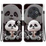 For Tecno Spark 30C 4G Crystal Texture Colored Drawing Leather Phone Case(Milk Tea Bear)