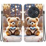 For Tecno Spark 30C 4G Crystal Texture Colored Drawing Leather Phone Case(Diamond Bear)
