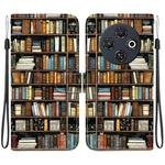 For Tecno Spark 30C 4G Crystal Texture Colored Drawing Leather Phone Case(Bookshelf)