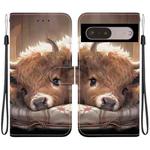 For Google Pixel 7 Pro Crystal Texture Colored Drawing Leather Phone Case(Calf)