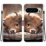 For Google Pixel 9 / Pixel 9 Pro Crystal Texture Colored Drawing Leather Phone Case(Calf)