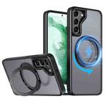 For Samsung Galaxy S22 5G kalebol MagSafe Metal Ring Holder Phone Case(Black)