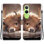 For OnePlus Nord CE4 Lite Crystal Texture Colored Drawing Leather Phone Case(Calf)