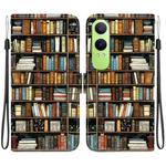 For OnePlus Nord CE4 Lite Crystal Texture Colored Drawing Leather Phone Case(Bookshelf)