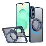 For Samsung Galaxy S25 Edge 5G kalebol MagSafe Metal Ring Holder Phone Case(Blue)