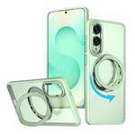 For Samsung Galaxy S25 Edge 5G kalebol MagSafe Metal Ring Holder Phone Case(Avocado Green)