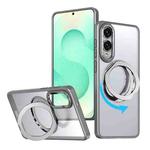 For Samsung Galaxy S25 Edge 5G kalebol MagSafe Metal Ring Holder Phone Case(Titanium Gray)