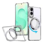For Samsung Galaxy S25 Edge 5G kalebol MagSafe Metal Ring Holder Phone Case(Transparent)