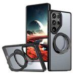 For Samsung Galaxy S25 Ultra 5G kalebol MagSafe Metal Ring Holder Phone Case(Black)