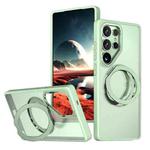 For Samsung Galaxy S25 Ultra 5G kalebol MagSafe Metal Ring Holder Phone Case(Avocado Green)
