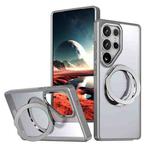 For Samsung Galaxy S25 Ultra 5G kalebol MagSafe Metal Ring Holder Phone Case(Titanium Gray)