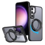 For Samsung Galaxy S23 FE 5G kalebol MagSafe Metal Ring Holder Phone Case(Black)