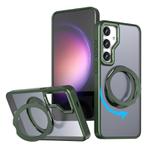 For Samsung Galaxy S24+ 5G kalebol MagSafe Metal Ring Holder Phone Case(Green)