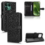 For Fairphone 6 Honeycomb Dot Texture Leather Phone Case(Black)