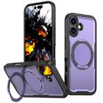 For iPhone 17 kalebol Metal 360 Degree Rotation Holder MagSafe Phone Case(Purple)