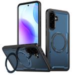 For Samsung Galaxy A17 5G kalebol Metal 360 Degree Rotation Holder MagSafe Phone Case(Navy Blue)