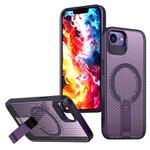 For iPhone 16e kalebol Honeycomb Cooling MagSafe Holder Phone Case(Purple)